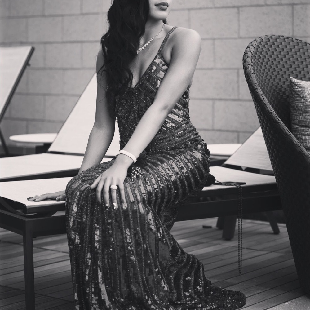 Beautiful red Sheri Hill prom dress.